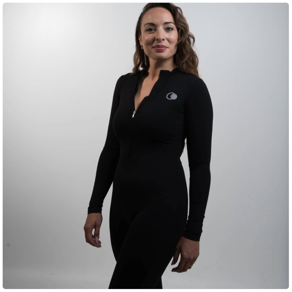 Black Lunate Jumpsuit LS, view 4